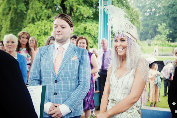 Pretty pastel wedding with a bride rocking a Jenny Packham gown and lilac hair by Kat Timmins | see it all on onefabday.com