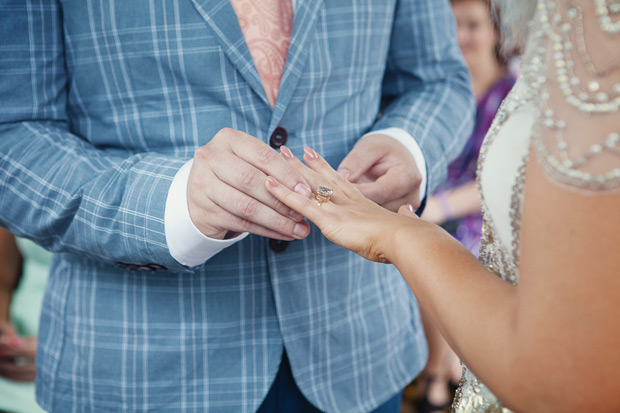 Pretty pastel wedding with a bride rocking a Jenny Packham gown and lilac hair by Kat Timmins | see it all on onefabday.com