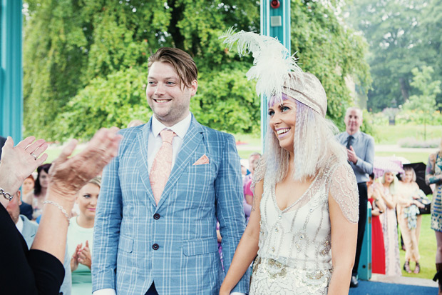 Pretty pastel wedding with a bride rocking a Jenny Packham gown and lilac hair by Kat Timmins | see it all on onefabday.com