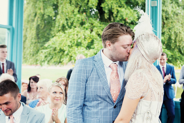 Pretty pastel wedding with a bride rocking a Jenny Packham gown and lilac hair by Kat Timmins | see it all on onefabday.com