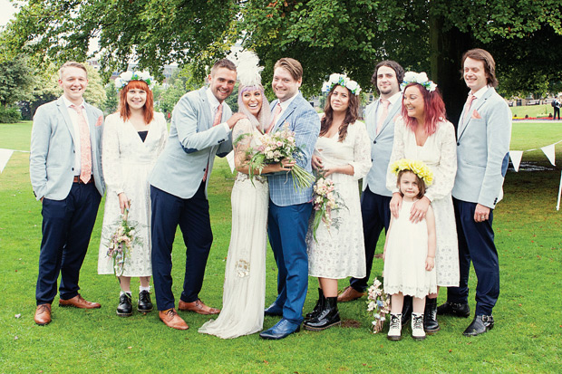 Pretty pastel wedding with a bride rocking a Jenny Packham gown and lilac hair by Kat Timmins | see it all on onefabday.com