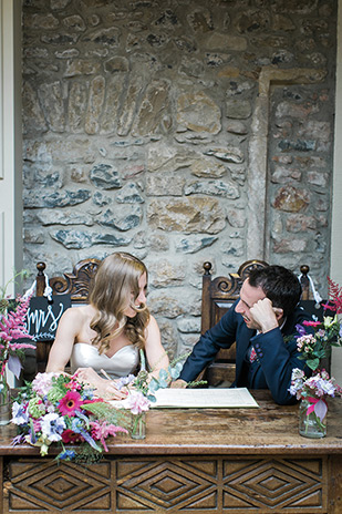 Pretty pink, floral and Liberty print wedding by Samantha Ward Photography | see it all on onefabday.com