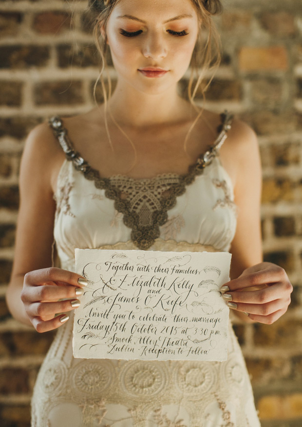 Romantic Shakespeare Wedding Inspiration at Smock Alley by Paula O Hara | onefabday.com