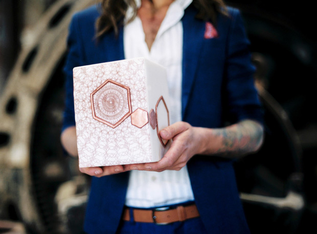 Modern Geometric Marsala Wedding Inspiration by Siegrid Cain | see tis beautiful shoot in full on onefabday.com