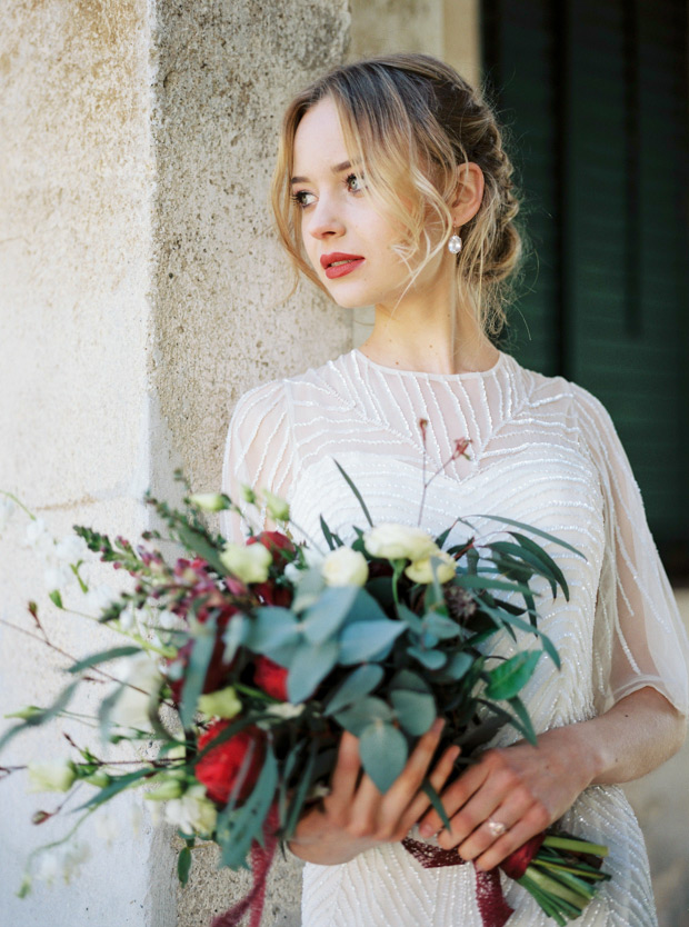 Modern Geometric Marsala Wedding Inspiration by Siegrid Cain | see tis beautiful shoot in full on onefabday.com