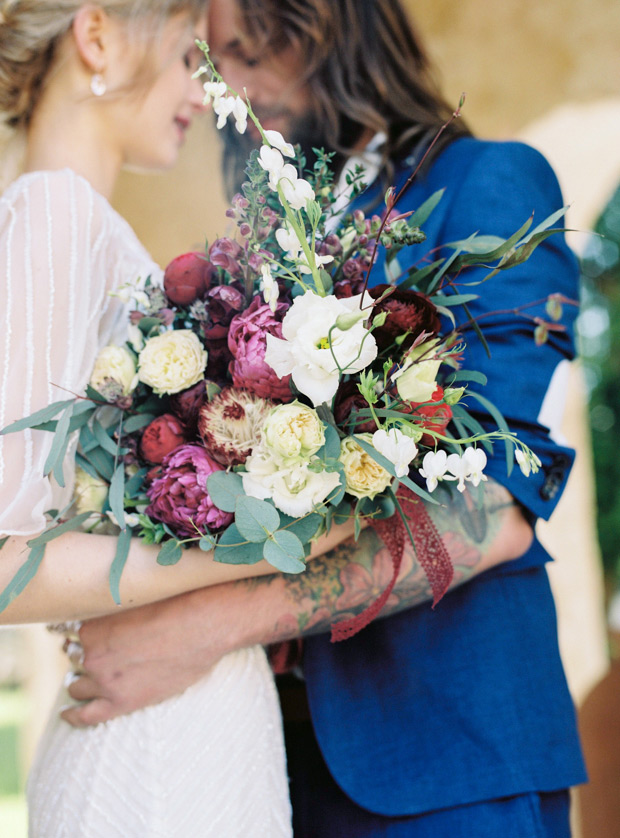 Modern Geometric Marsala Wedding Inspiration by Siegrid Cain | see tis beautiful shoot in full on onefabday.com