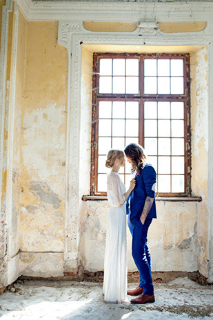 Modern Geometric Marsala Wedding Inspiration by Siegrid Cain | see tis beautiful shoot in full on onefabday.com