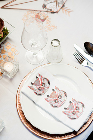 Modern Geometric Marsala Wedding Inspiration by Siegrid Cain | see tis beautiful shoot in full on onefabday.com