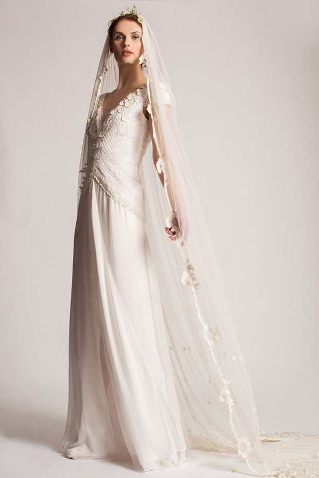 Temperley Bridal 2016 Cressida Wedding Dress - Delicate silk, lace and intricate embroiderry on a floor length dress | onefabday.com