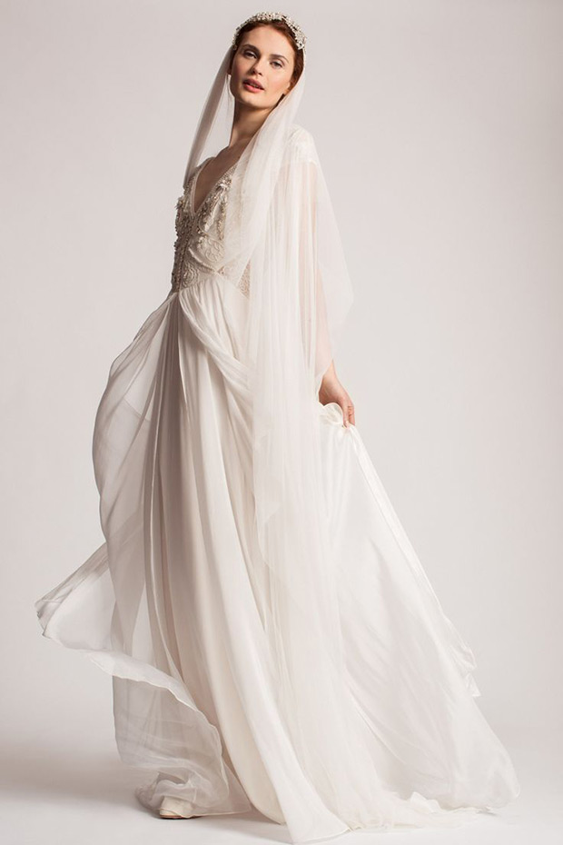 Temperley Bridal 2016 Rosalind Wedding Dress - Delicate silk, lace and intricate embroiderry on a floor length dress  | onefabday.com