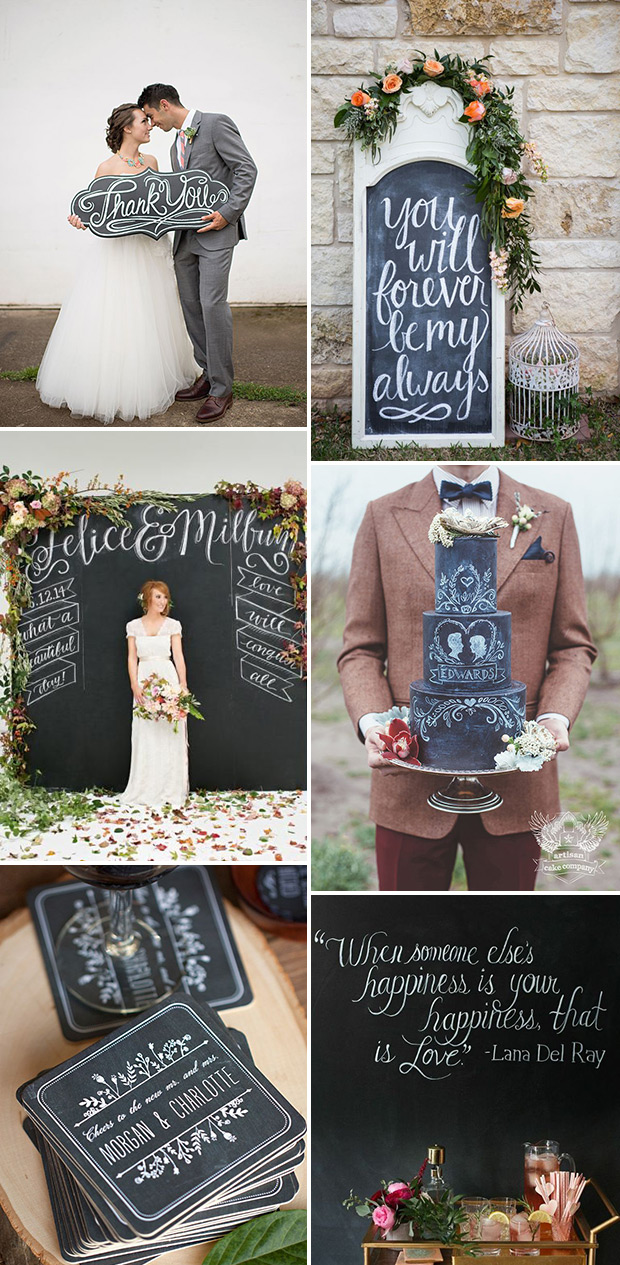 Chalkboard Wedding Trend | See more wedding inspiration at onefabday.com