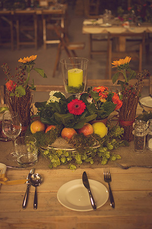 Colourful handmade wedding at The Grainstore and The Big Shed at Ballymaloe by Bronte Photography | see the rest of this inspiring wedding on onefabday.com