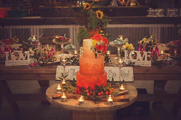 Colourful handmade wedding at The Grainstore and The Big Shed at Ballymaloe by Bronte Photography | see the rest of this inspiring wedding on onefabday.com