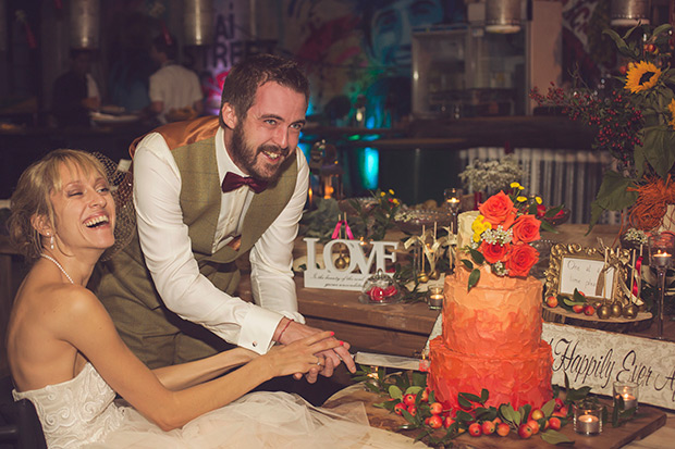 Colourful handmade wedding at The Grainstore and The Big Shed at Ballymaloe by Bronte Photography | see the rest of this inspiring wedding on onefabday.com