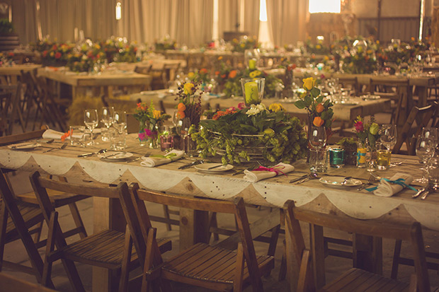 Colourful handmade wedding at The Grainstore and The Big Shed at Ballymaloe by Bronte Photography | see the rest of this inspiring wedding on onefabday.com