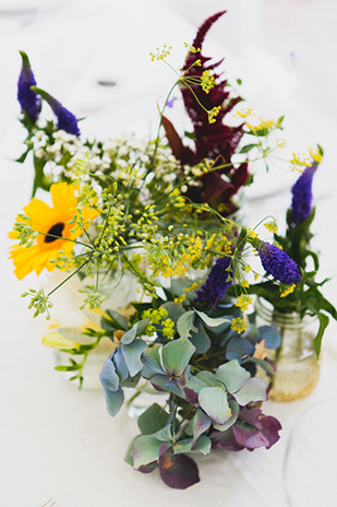 Fun monochrome and wildflower wedding by Annie Gozard Photography | see the wedding in full over on onefabday.com