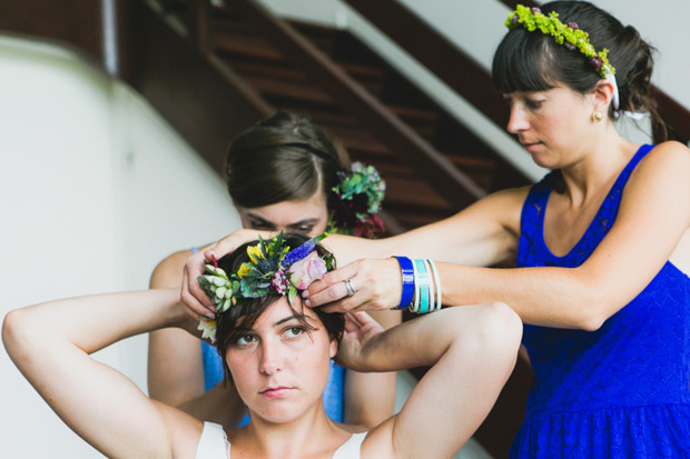 Fun monochrome and wildflower wedding by Annie Gozard Photography | see the wedding in full over on onefabday.com