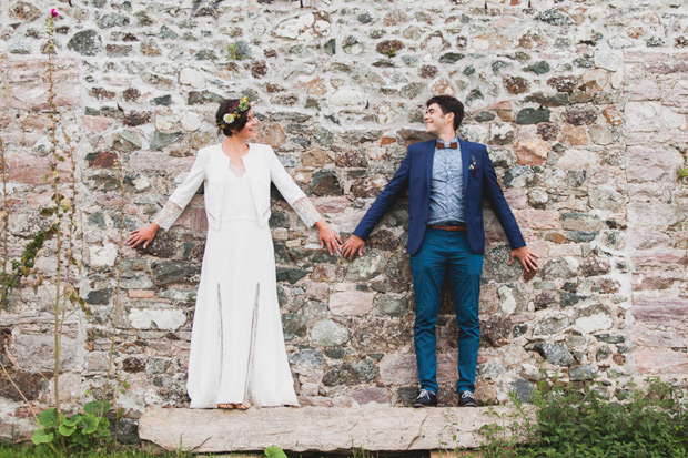 Fun monochrome and wildflower wedding by Annie Gozard Photography | see the wedding in full over on onefabday.com