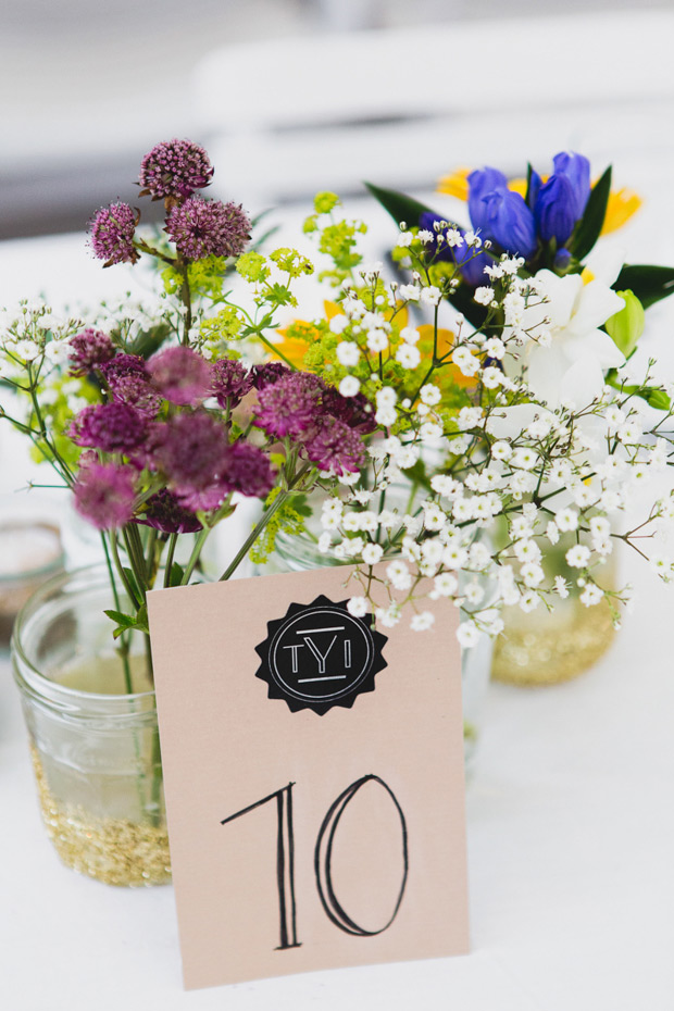 Fun monochrome and wildflower wedding by Annie Gozard Photography | see the wedding in full over on onefabday.com