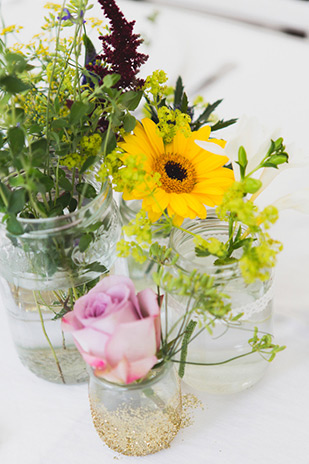 Fun monochrome and wildflower wedding by Annie Gozard Photography | see the wedding in full over on onefabday.com