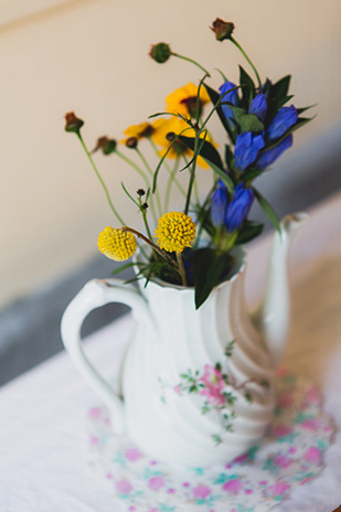 Fun monochrome and wildflower wedding by Annie Gozard Photography | see the wedding in full over on onefabday.com