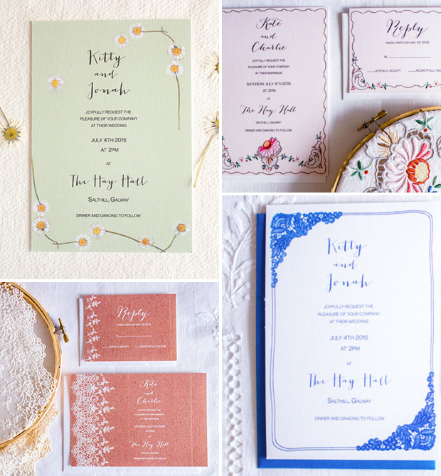 Beautiful pressed flower wedding stationery  | onefabday.com