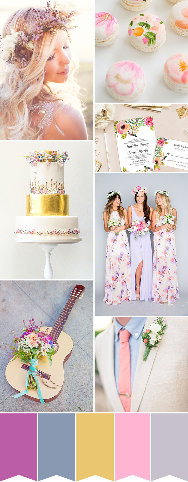 Summer Sun Colour Palette | See more wedding inspiration at onefabday.com