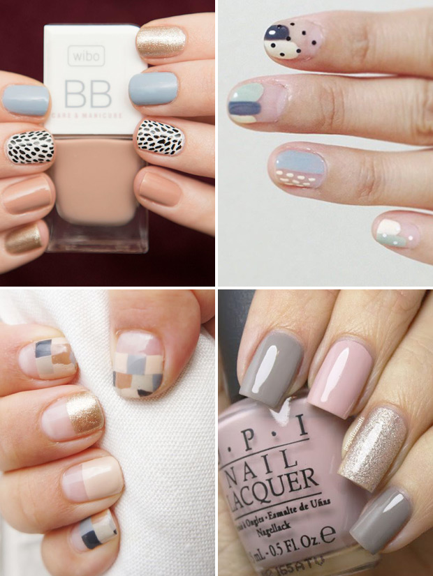 Beautiful neutral nail art for Autumn 2015 | see all the looks on onefabday.com