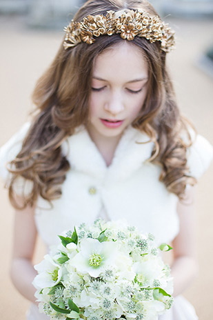 Winter white and gold wedding inspiration | onefabday.com