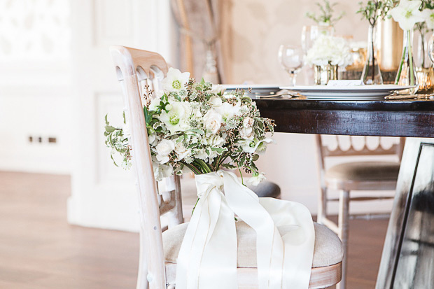 Winter white and gold wedding inspiration | onefabday.com