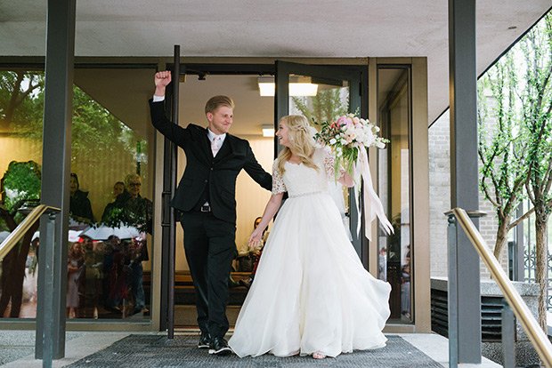 Pretty pink outdoor wedding by Jessica Kettle | onefabday.com