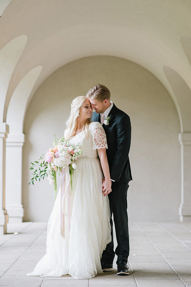 Pretty pink outdoor wedding by Jessica Kettle | onefabday.com