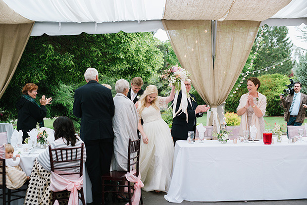 Pretty pink outdoor wedding by Jessica Kettle | onefabday.com