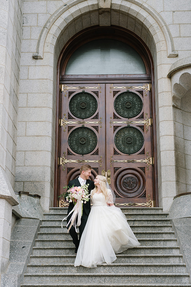 Pretty pink outdoor wedding by Jessica Kettle | onefabday.com