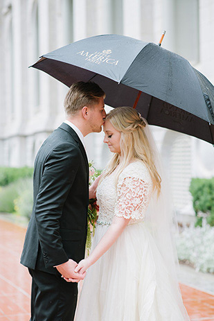 Pretty pink outdoor wedding by Jessica Kettle | onefabday.com