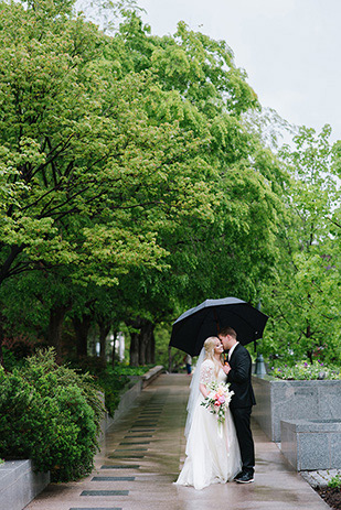 Pretty pink outdoor wedding by Jessica Kettle | onefabday.com