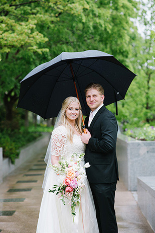 Pretty pink outdoor wedding by Jessica Kettle | onefabday.com