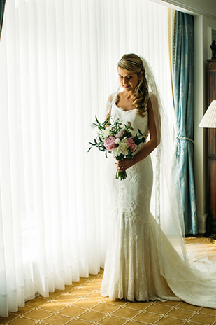 Pretty Powerscourt House Wedding by Larry McMahon Photography | onefabday.com