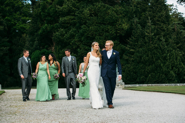 Pretty Powerscourt House Wedding by Larry McMahon Photography | onefabday.com