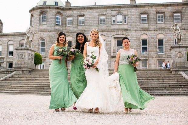 Pretty Powerscourt House Wedding by Larry McMahon Photography | onefabday.com