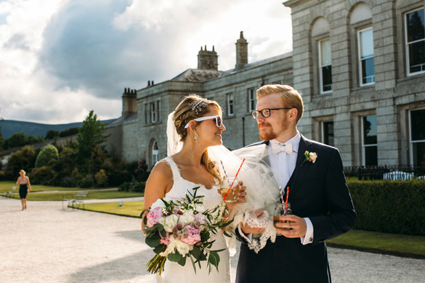 Pretty Powerscourt House Wedding by Larry McMahon Photography | onefabday.com