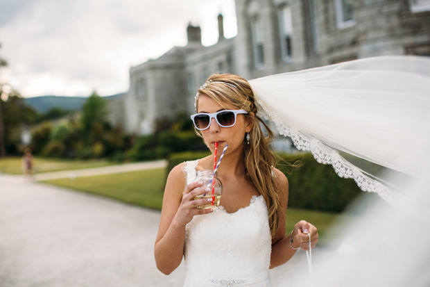 Pretty Powerscourt House Wedding by Larry McMahon Photography | onefabday.com