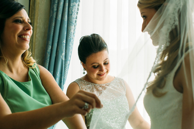 Pretty Powerscourt House Wedding by Larry McMahon Photography | onefabday.com