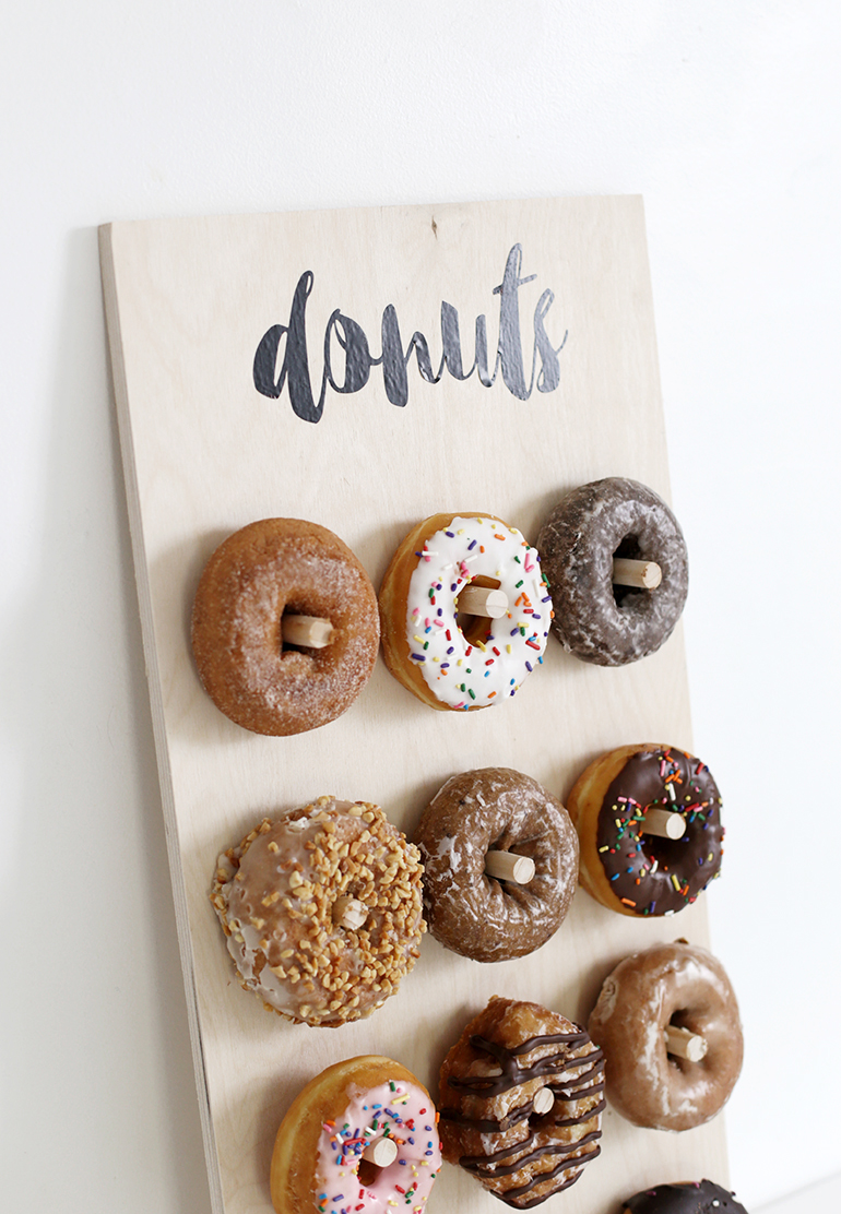 wedding food station ideas cake tables donut wall