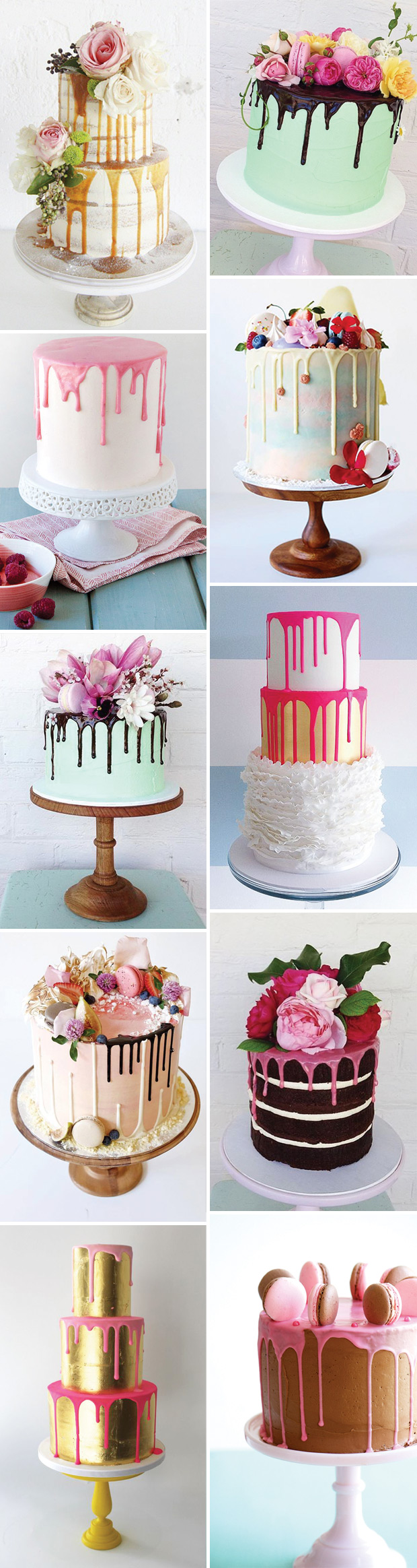 Colour Drip Wedding Cakes - The Latest Cake Trend | Find out more on onefabday.com