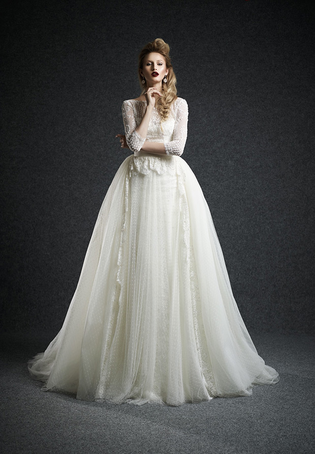 Leda wedding dress from Ersa Atelier wedding dresses Fall 2015 - Beuaitful full skirt wedding dress -  see the rest of the collection on onefabday.com