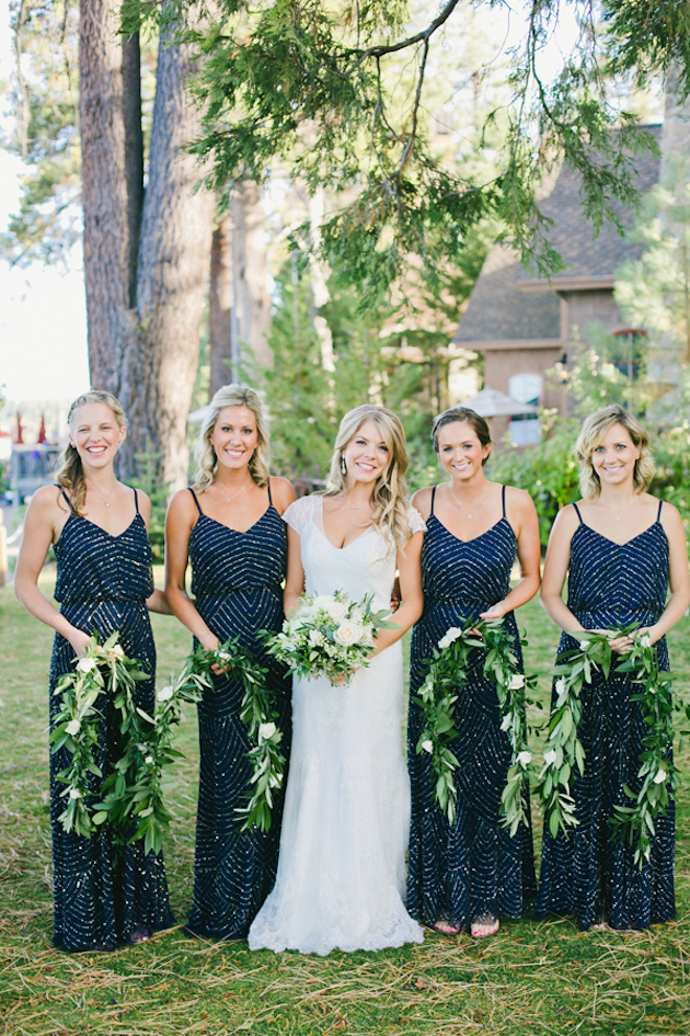 Navy Sequin Bridesmaids Dresses