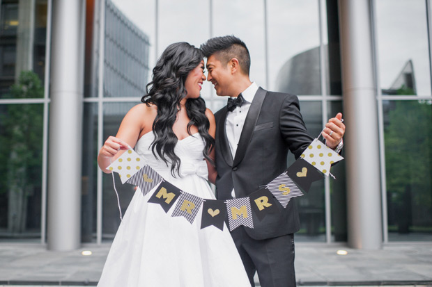 Glam Black and Gold Real Wedding by Barrie Anne Photography | onefabday.com