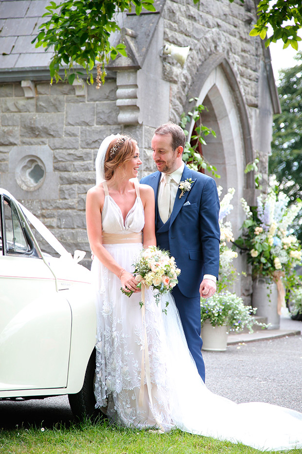 Bespoke embroidered wedding gown for a Ballymagarvey Village wedding | onefabday.com