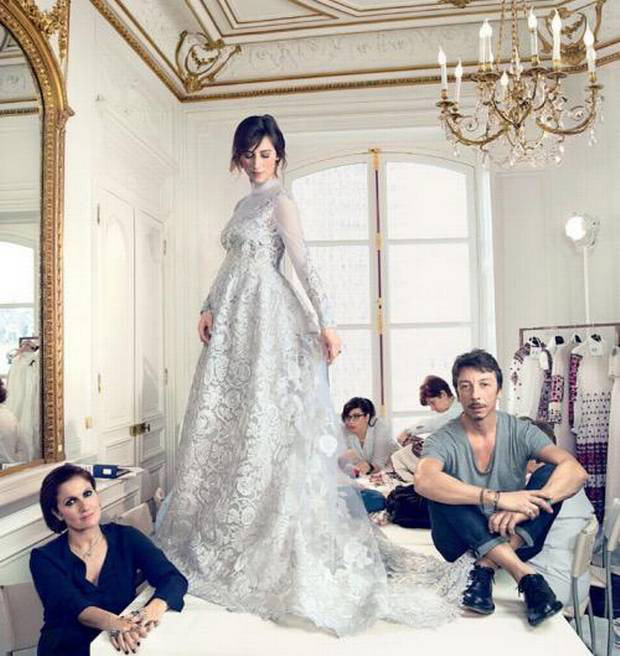 Sophie Hunter wedding dress | | see more of 2015's celebrity weddings on onefabday.com